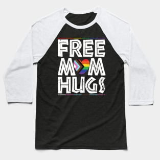 Free Mom Hugs LGBT Pride Parades rainbow transgender flag Baseball T-Shirt